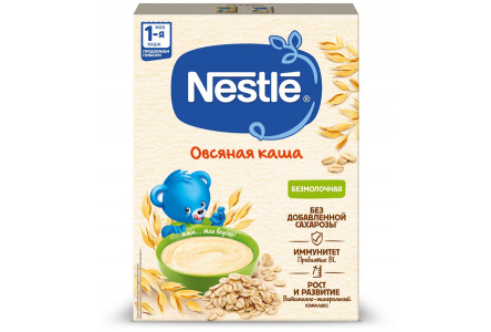 ДП Каша NESTLE 200гр Овсяная безмолочная с 5мес 1/9шт