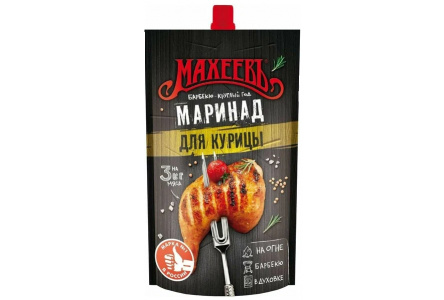 Маринад МАХЕЕВЪ 300гр Горчичный для курицы дой-пак 1/16шт