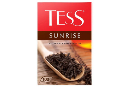 Чай черный TESS 100гр Sunpise листовой байховый 1/15шт