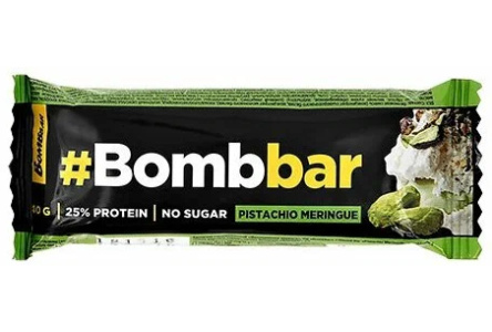 Батончик BOMBBAR 40гр Фисташковая меренга глазир 1/30шт