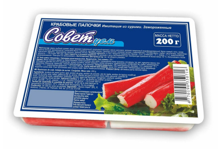 Крабовые палочки СОВЕТУЕМ 200гр 1/30шт