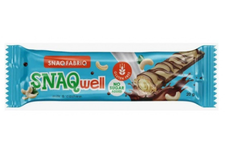 Батончик SNAQ FABRIQ 20гр вафельный с молочно-ореховой пастой 1/28шт