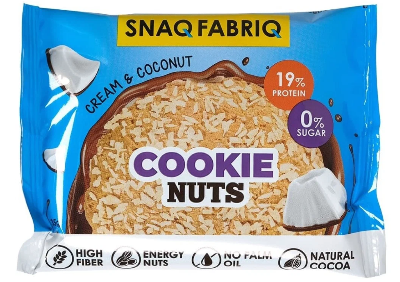 Печенье SNAQ FABRIQ 35гр Сливочное с кокосом 1/12шт