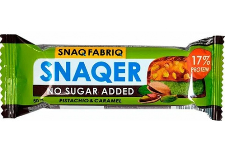 Батончик SNAQ FABRIQ 50гр глазированный фисташка/карамель 1/30шт