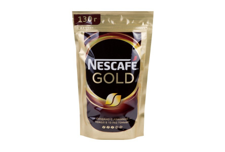 Кофе растворимый NESCAFE GOLD 130гр пакет 1/8шт