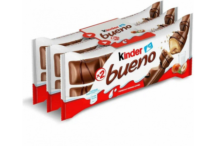 Шоколадные палочки KINDER BUENO 129гр 1/10шт