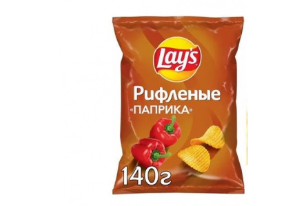 Чипсы LAYS 140гр Паприка рифленые 1/19шт