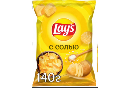 Чипсы LAYS 140гр С солью 1/19шт