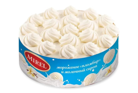 Торт MIREL 750гр Пломбирный 1/6шт