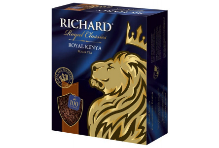 Чай черный в пакетиках RICHARD 100*2гр Royal Kenya байховый 1/6шт К