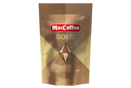 Кофе растворимый MACCOFFEE Gold 150гр м/у 1/12шт