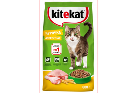 Корм д/кошек KITEKAT 800гр Курочка аппетитная 1/10шт №10132065