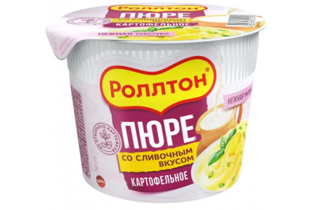 Карт пюре РОЛЛТОН 40гр со сливочным вкусом 1/24шт