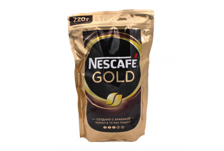 Кофе растворимый NESCAFE GOLD 220гр Пакет 1/12шт