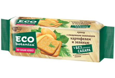 Крекер ECO BOTANICA 175гр Пищ. волокна/ картофель/зелень 1/40шт Рот Фронт