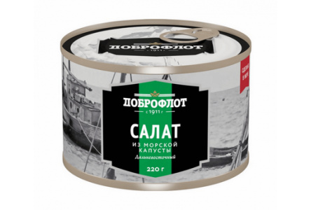 Салат из морской капусты ДОБРОФЛОТ 220/230гр Дальневосточный ключ ж/б 1/24шт