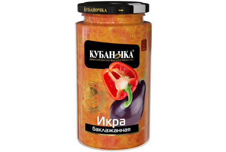 Икра баклажанная КУБАНОЧКА 500гр ст/б 1/12шт