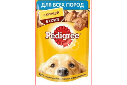 Корм д/собак PEDIGREE 85гр с курицей 1/28шт №10227039