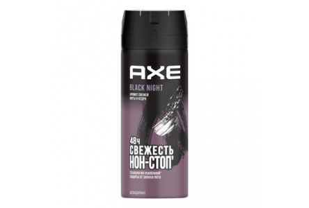 Дезодорант спрей AXE 150мл Black night муж 1/12шт