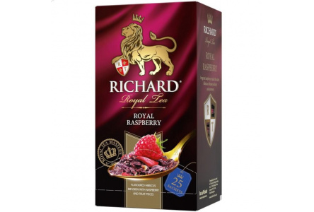 Чай черный в пакетиках RICHARD 25*1,5гр Royal Raspberry 1/12шт