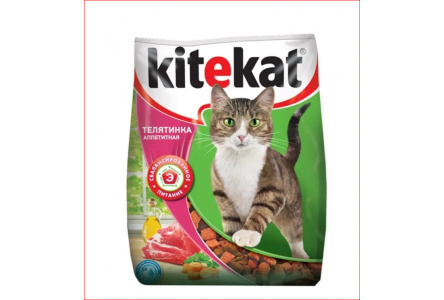 Корм д/кошек KITEKAT 350гр Телятина аппетитная 1/18шт №10225943