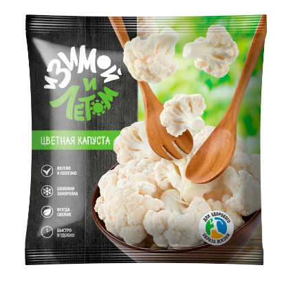Заморож И ЗИМОЙ И ЛЕТОМ 400гр Цветная капуста 1/20шт