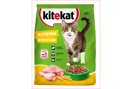 Корм д/кошек KITEKAT 350гр Курочка аппетитная 1/18шт №10225927