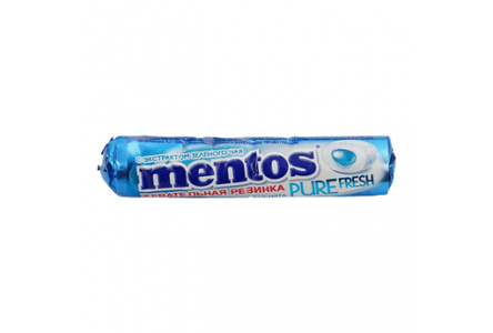 Жевательная  резинка MENTOS 15,5гр Pure fresh свежая мята 1/24шт