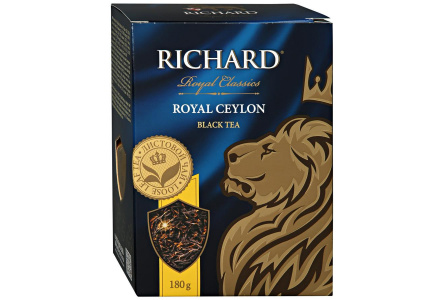 Чай черный RICHARD 180гр Royal Ceylon крупнолистовой 1/12шт К