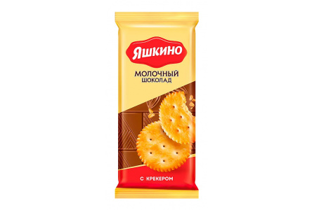 Шоколад ЯШКИНО 90гр Молочный с крекером 1/20шт ПШ106