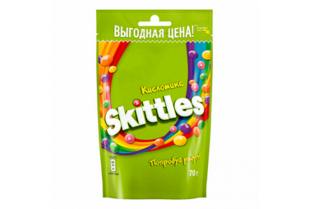 Жевательная конфета SKITTLES 70гр Кисломикс 1/26шт