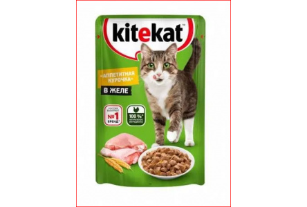 Корм д/кошек KITEKAT 85гр Пауч курица в желе 1/28шт №10227027