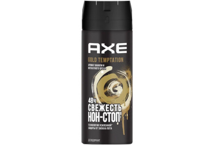 Дезодорант спрей AXE 150мл Gold Temptation муж 1/24шт