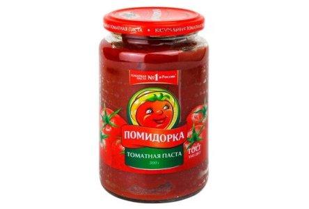 Томатная паста ПОМИДОРКА 480гр с/б 1/6шт