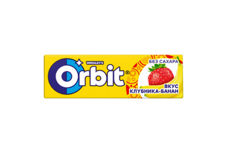 Жевательная резинка ORBIT 14гр Клубника Банан 1/30шт