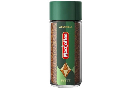 Кофе растворимый MACCOFFEE 100гр Arabica ст/б 1/6шт