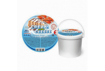 Продукт плавленный с сыром ПЛАВЫЧ 1,1кг Сream cheese ведро 1/6шт