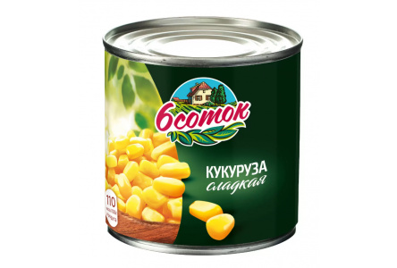 Кукуруза 6 СОТОК 425мл ж/б 1/12шт