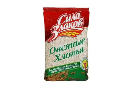 Хлопья СИЛА ЗЛАКОВ 400гр Овсяные 1/12шт