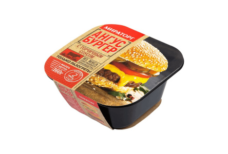 Ангус Бургер МИРАТОРГ 150/160гр с горчичным соусом 1/6шт