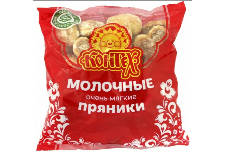 Пряники КОНТЕХ 350гр Молочный 1/12шт