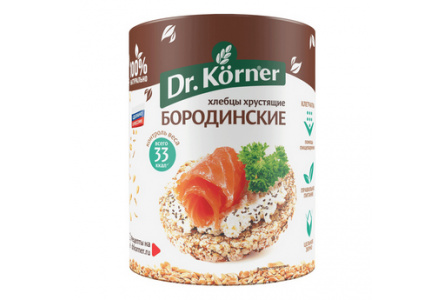 Хлебцы DR. KORNER 100гр Бородинские 1/20шт