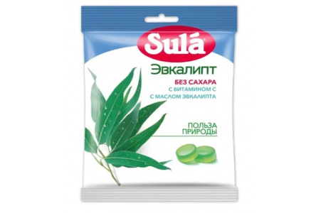 Диет Леденцы SULA 60гр Эвкалипт без сахара 1/20шт