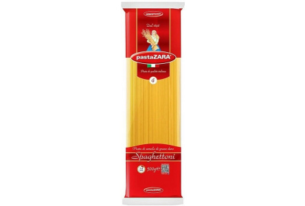 Макаронные изделия PASTA ZARA 500гр Спагеттони Классические №4 А 1/20шт