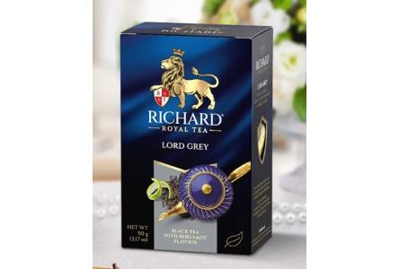 Чай черный RICHARD 90гр Lord Grey ср/лист 1/14шт К