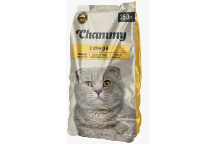 Корм д/кошек CHAMMY 350гр с курицей 1/18шт