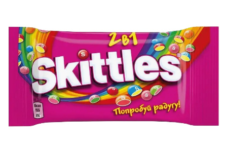 Жевательная конфета SKITTLES 38гр 2 в 1 1/12шт