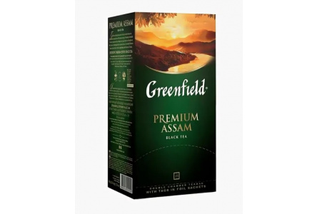 Чай черный в пакетиках GREENFIELD 25*2гр Premium Assam байховый 1/10шт