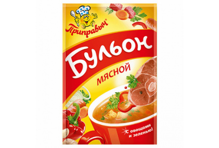 Бульон ПРИПРАВЫЧ 75гр Мясной овощи/зелень 1/20шт