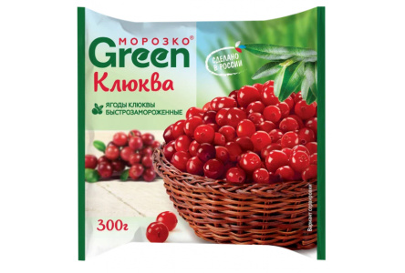 Заморож МОРОЗКО GREEN 300гр Клюква 1/20шт